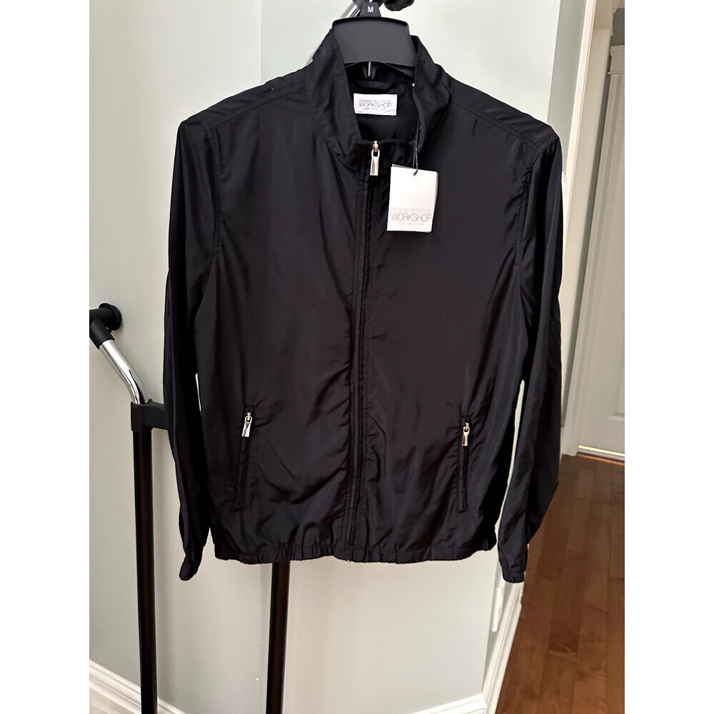 JB Workshop Los Angeles Men's Zip Up Windbreaker Light Jacket Black Size L $89